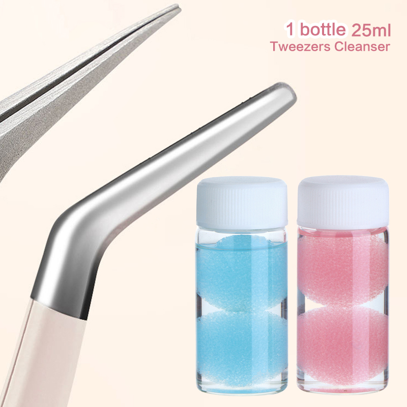 Eyelash Extension Cleaning - まつげピンセットクリーナーまつげグルーエクステンション用品クリーニングスポンジまつげグルーリムーバー液体ピンセットクリーナー