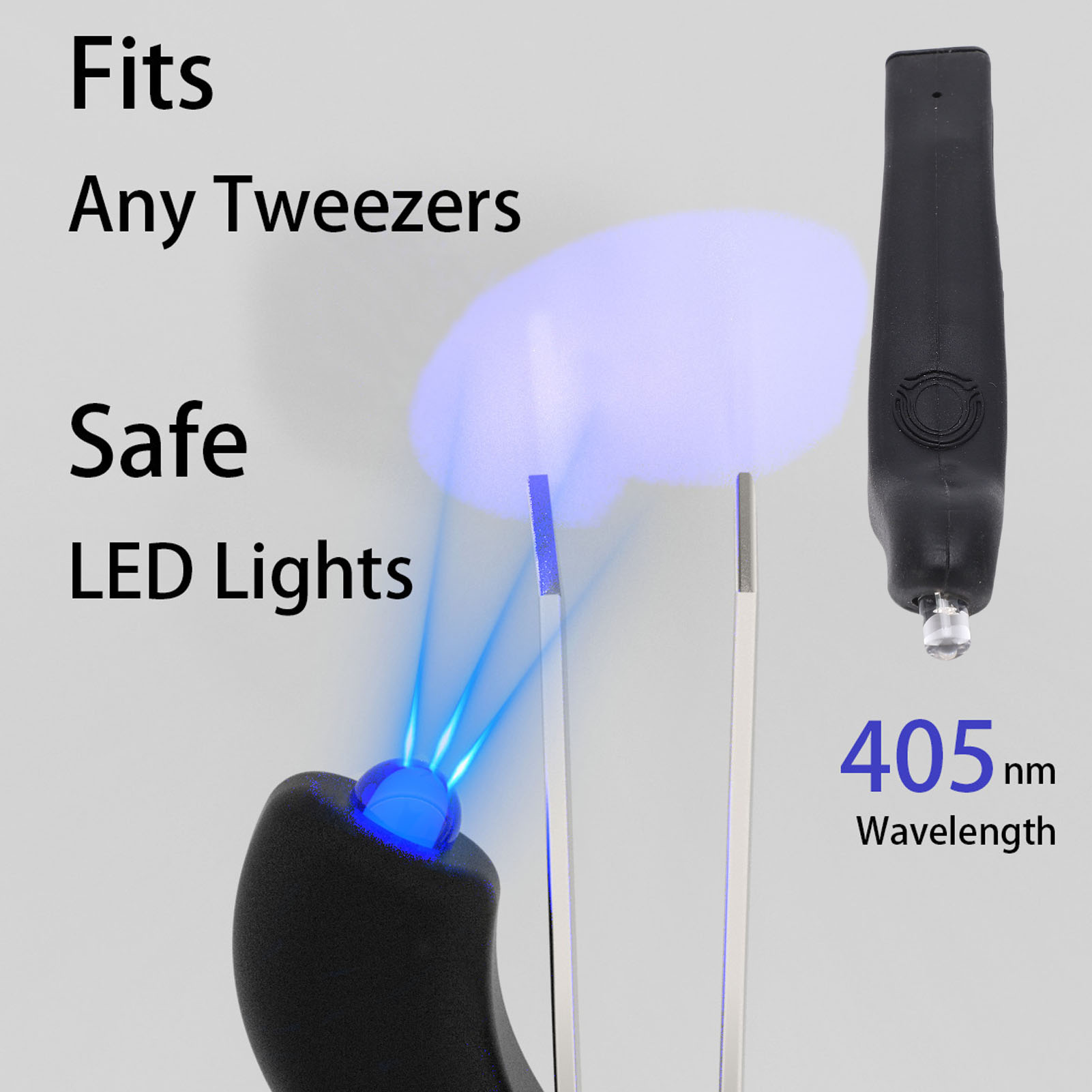Eyelash Extension Led - まつげピンセットランプ シリコンコードレスミニジェル速硬化ライト ポータブルハンドヘルドまつげエクステンションランプ ネイルアートピンセットライト
