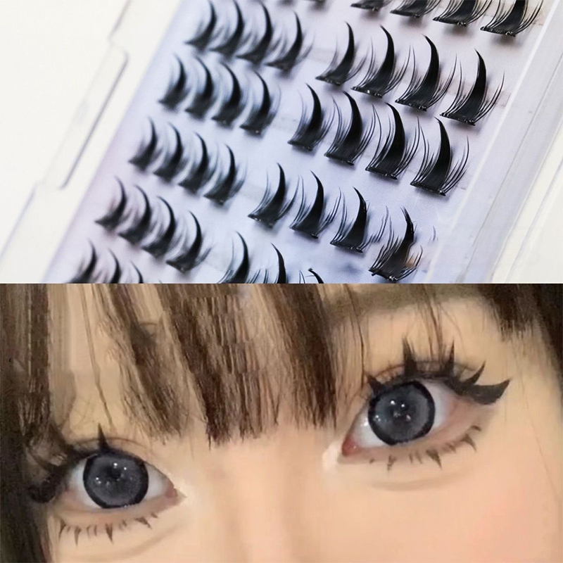 Eyelash Extension Adhesive - シミュレーションつけまつげ コミックエルフ セルフ接着 個別クラスター 再利用可能 セグメント加工