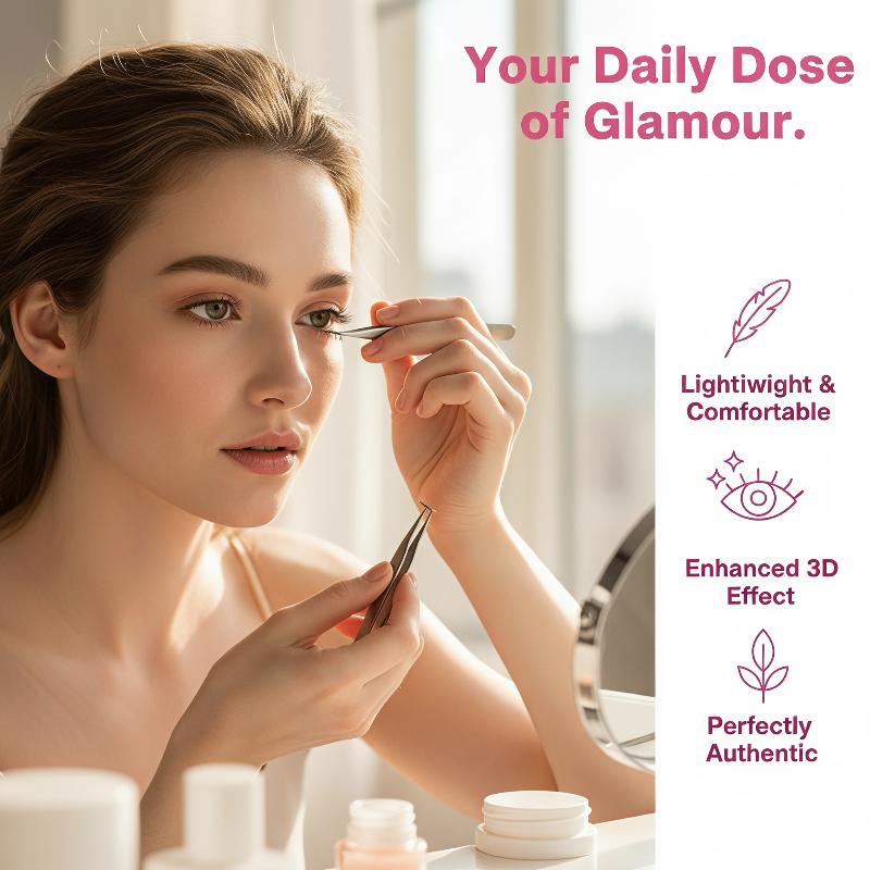 Eyelash Extension Adhesive - 1セットコミック下まつげエクステクラスターナチュラルセルフ接着つけまつげ接着剤不要下まつげアイメイクツール