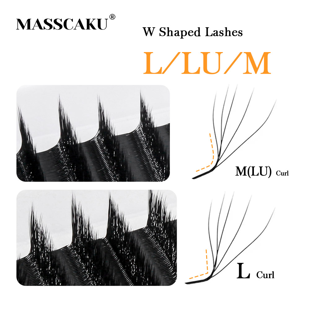 Eyelash Extension Human Hair - MASSCAKU L LU M カール YY/W
