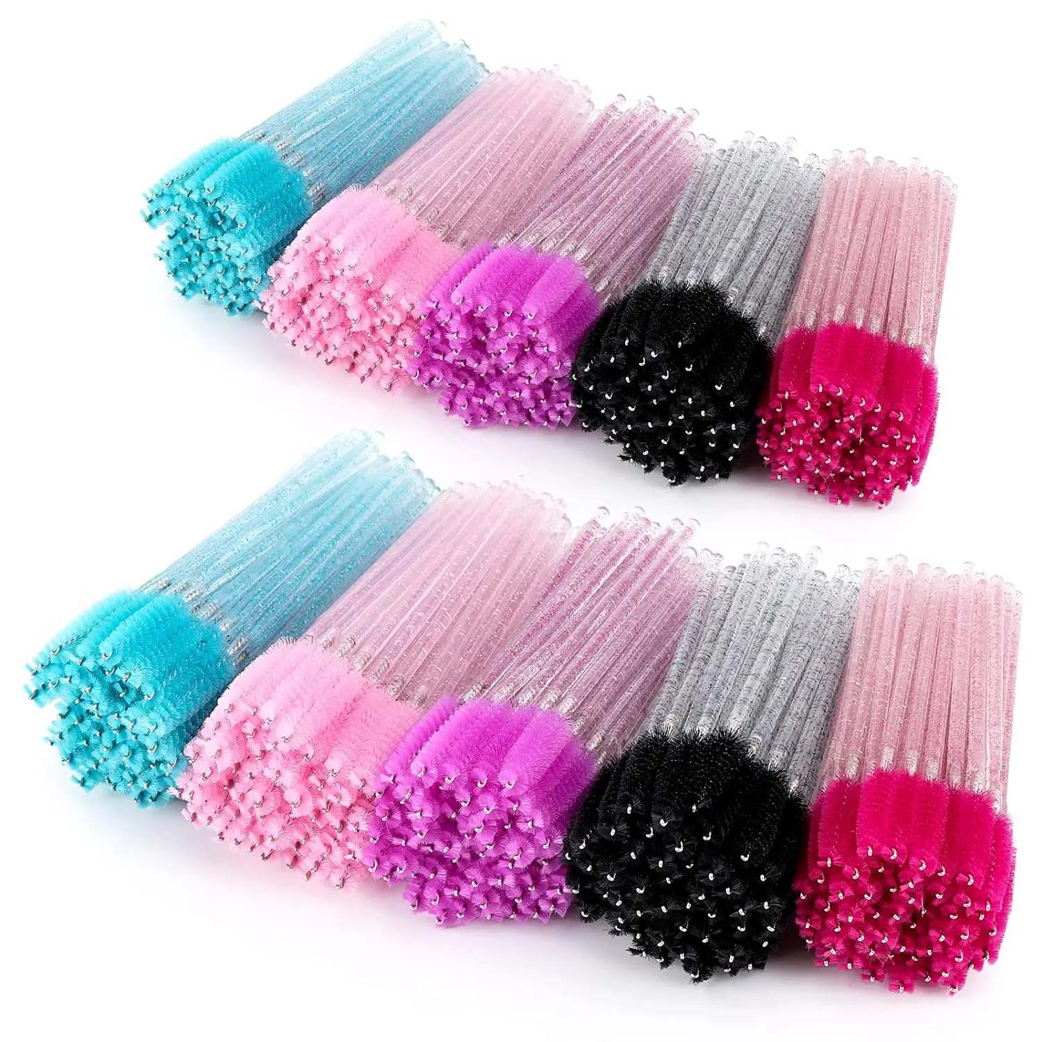 Eyelash Extension Options - 100/1000/2000 個使い捨てマスカラワンドまつげブラシ Spoolies 眉毛アイラッシュエクステンションカラフルな卸売美容ツール
