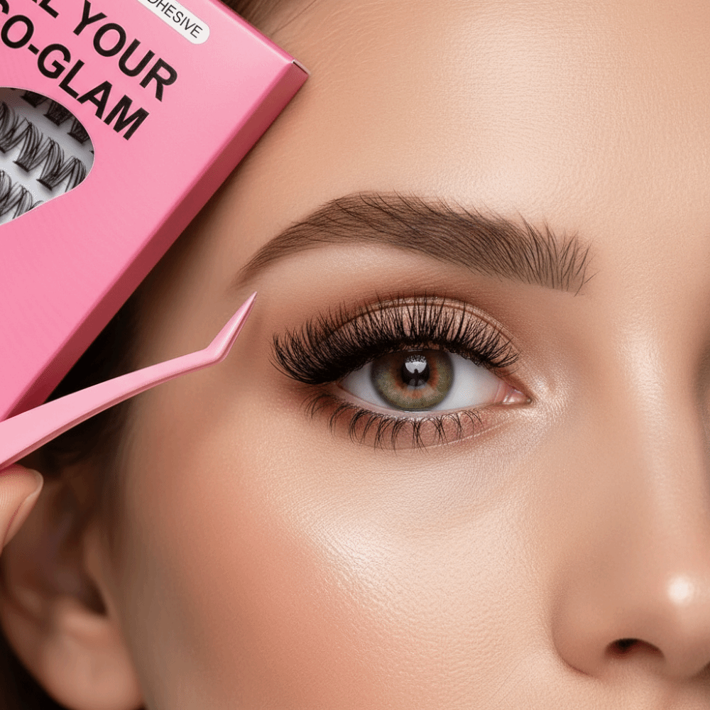 Eyelash Extension Last - 自然な見た目DIYまつげエクステキット ふわふわ 接着剤不要 つけまつげ 簡単装着 セルフ接着式まつげ束