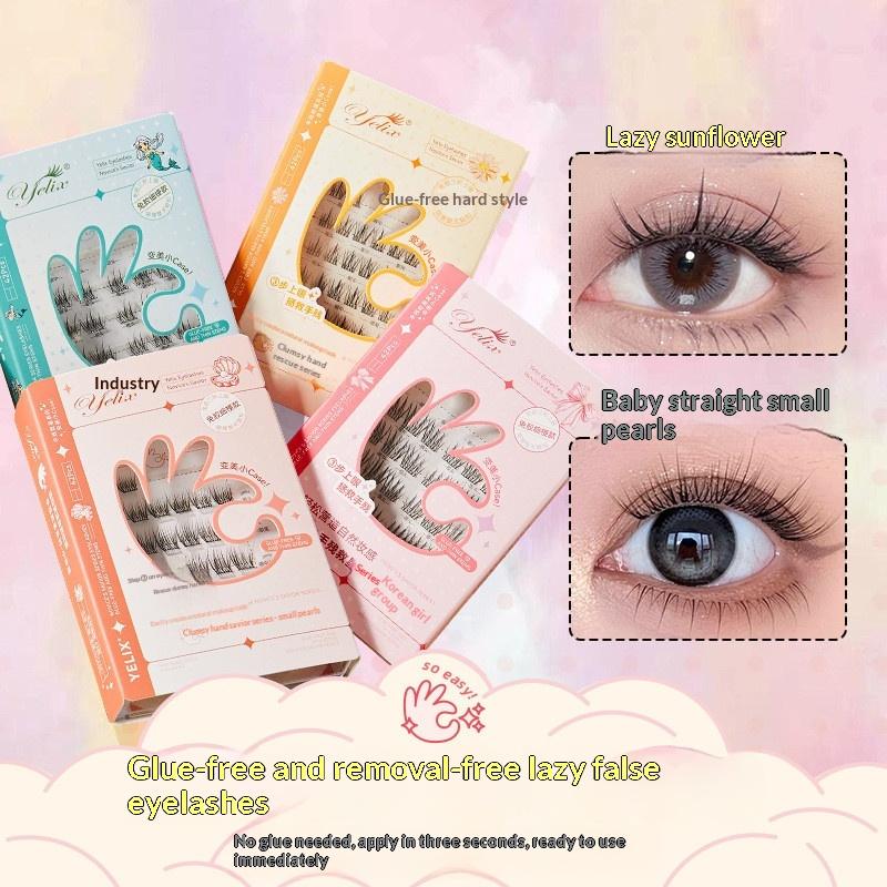 Eyelash Extension Adhesive - 7列の自己粘着式まつげ接着剤不要のつけまつげエクステ再利用可能なまつげ接着剤不要のつけまつげDIY個別まつげ