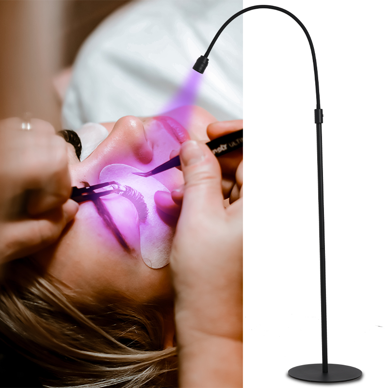 Eyelash Extension Led - 12W LED UVランプ まつげエクステジェル硬化用フロアランプ 美容サロン用 フットスイッチ付き