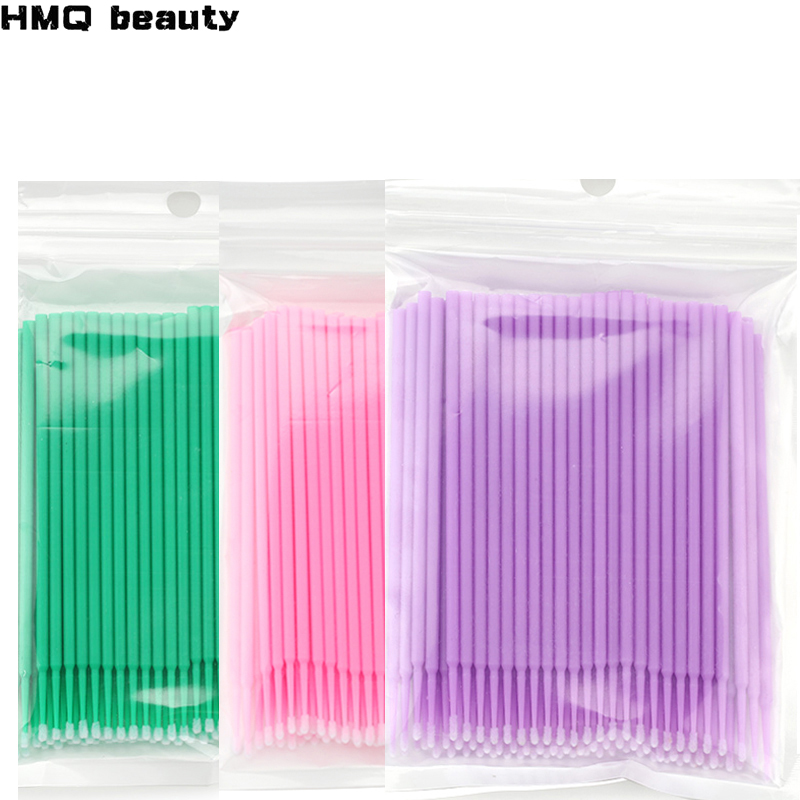 Eyelash Extension Cleaning - 使い捨てまつげエクステ用マイクロブラシ,つけまつげアプリケーター,接着剤クリーニングツール,送料無料