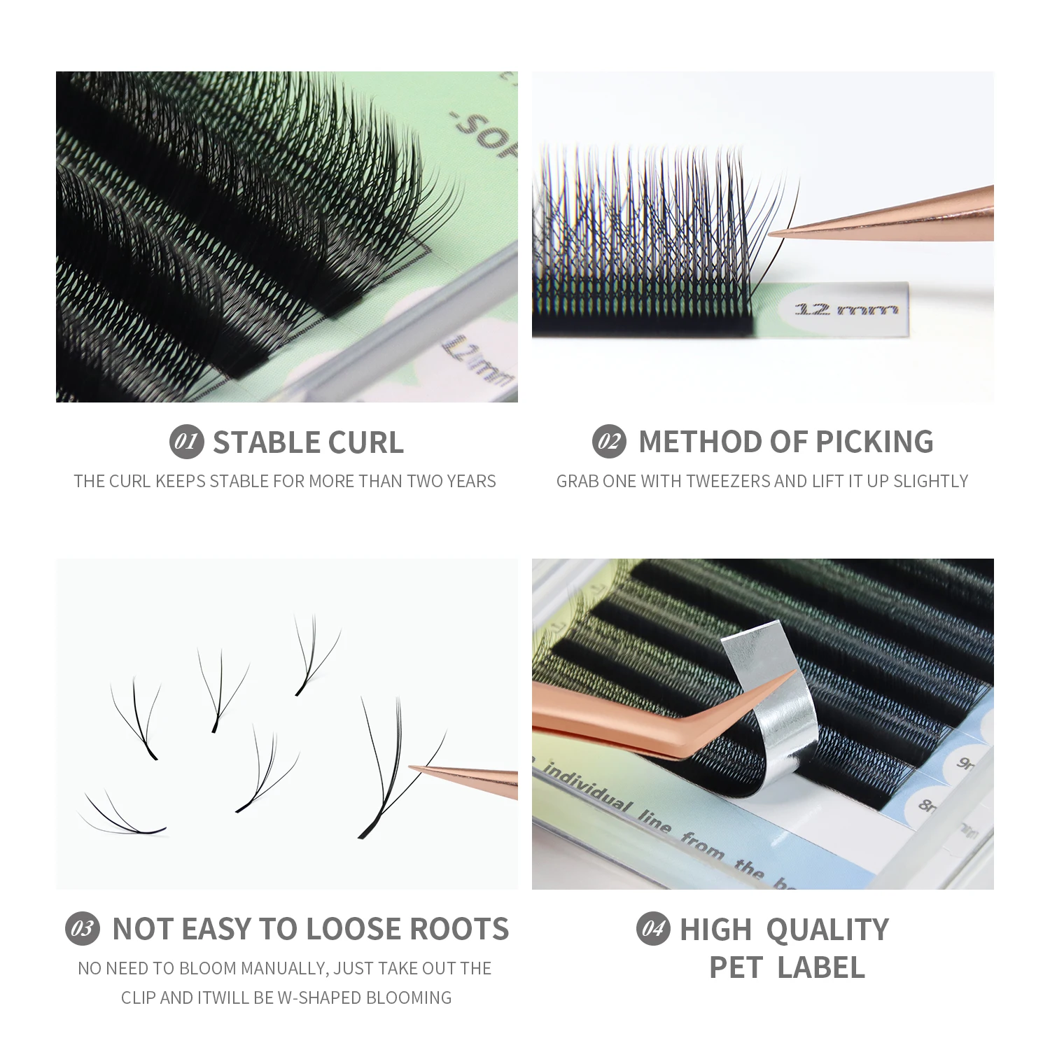 ANNAFRIS 3D W 3 コアまつげエクステンションナ - Eyelash Extension Human Hair のレビューと価格