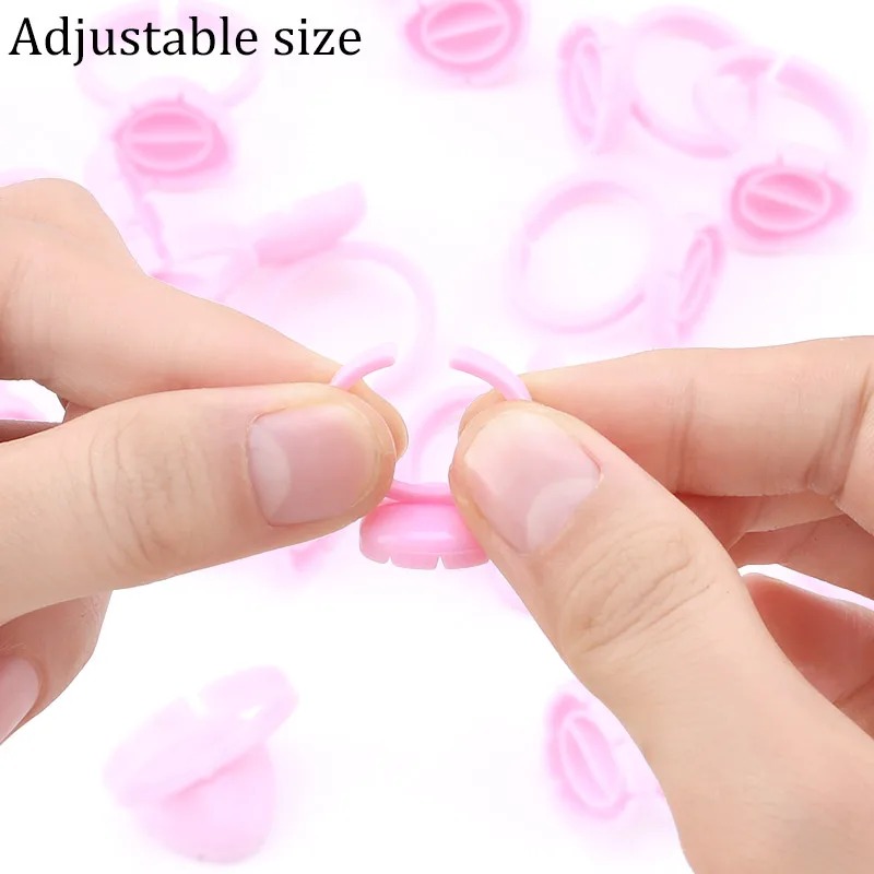 100 個使い捨てまつげ接着剤リングカップタトゥー顔料ホルダ - Eyelash Extension Last のレビューと価格