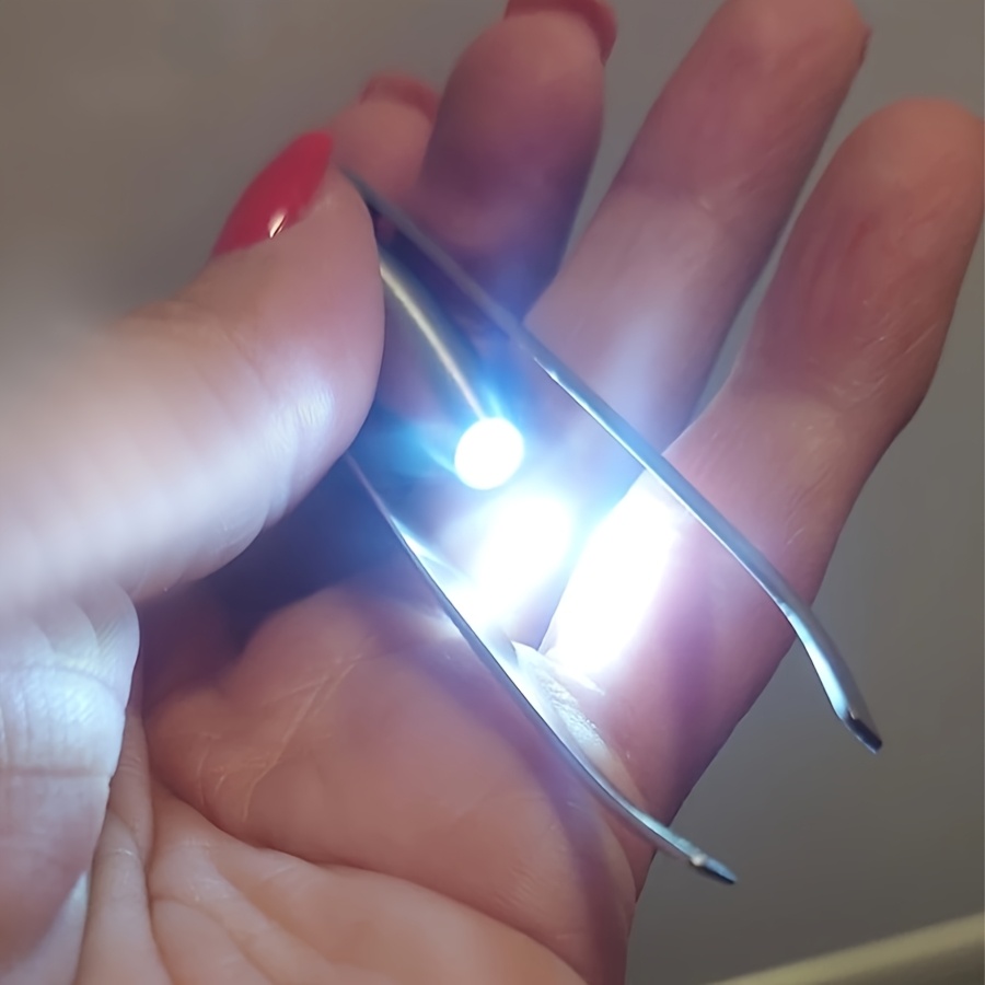 1/2 個のアップグレードされた LED ライト眉ピンセット - Eyelash Extension Led のレビューと価格