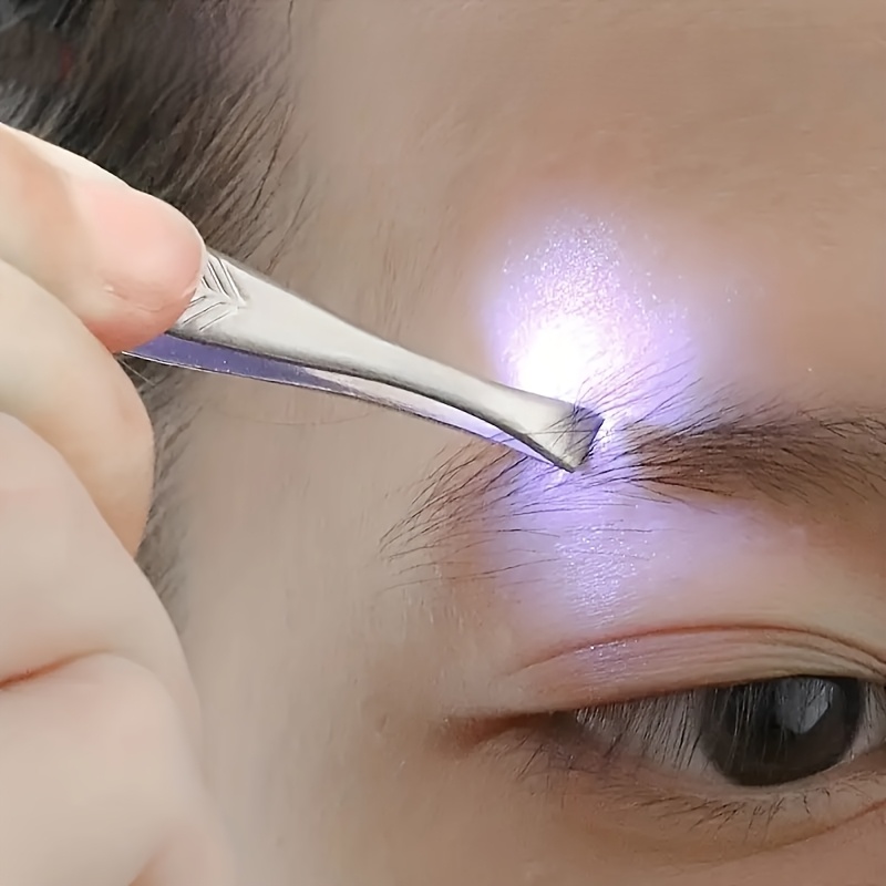 1/2 個のアップグレードされた LED ライト眉ピンセット - Eyelash Extension Led のレビューと価格