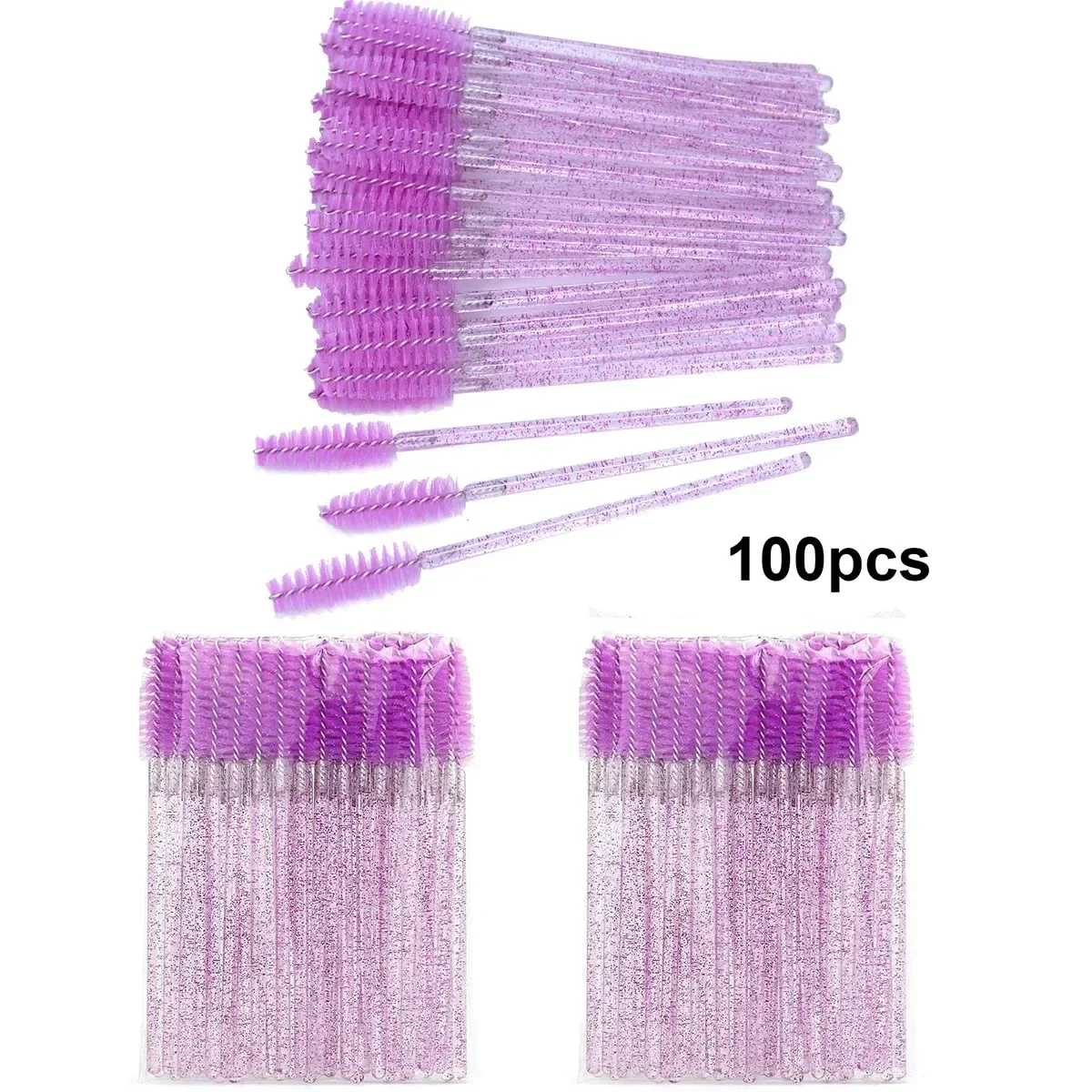 卸売 100 個使い捨てまつげブラシ Spoolies マイ - Eyelash Extension Options のレビューと価格