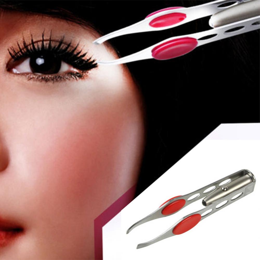 ステンレス鋼まつげ眉毛ピンセット脱毛クリップ LED ライト - Eyelash Extension Led のレビューと価格