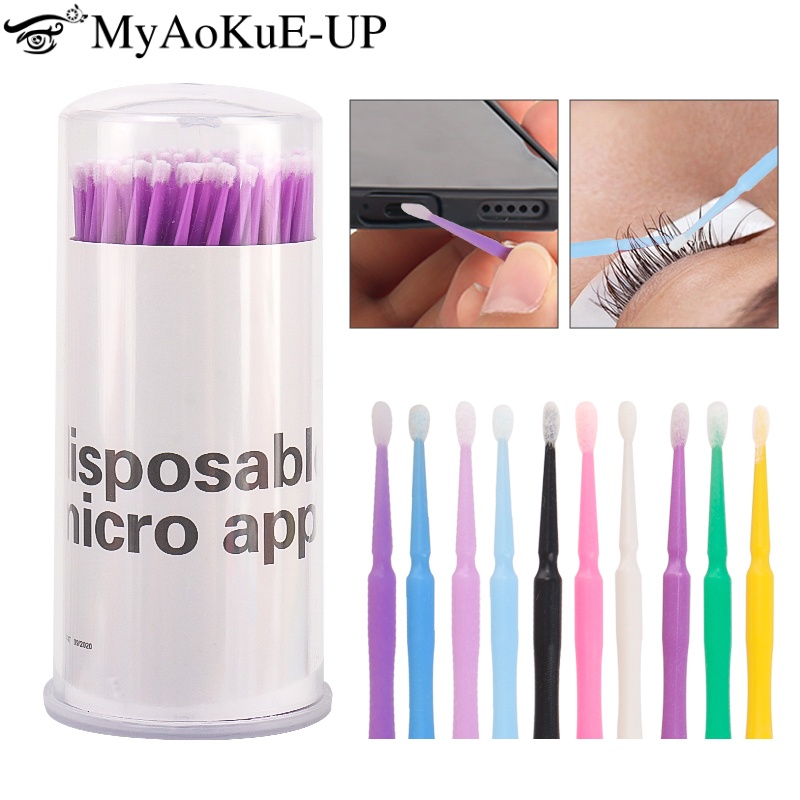100 個使い捨てまつげブラシラッシュエクステンションマイク - Eyelash Extension Cleaning のレビューと価格