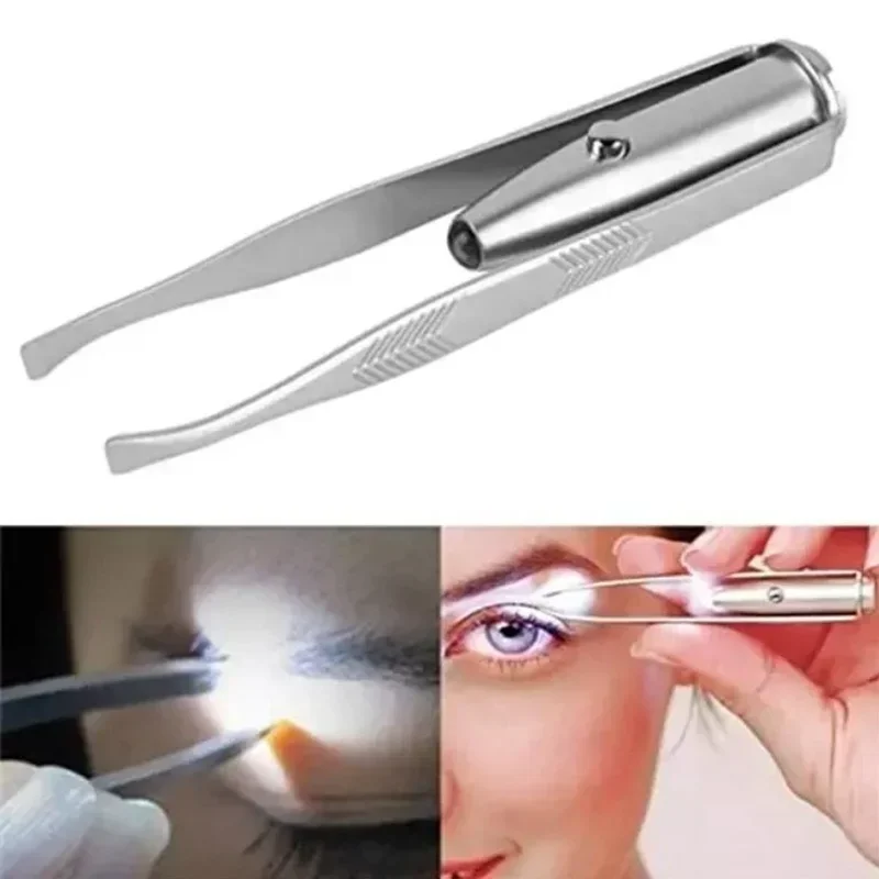1/3 個 Led 眉毛ピンセットステンレス鋼顔眉毛デザイン - Eyelash Extension Led のレビューと価格