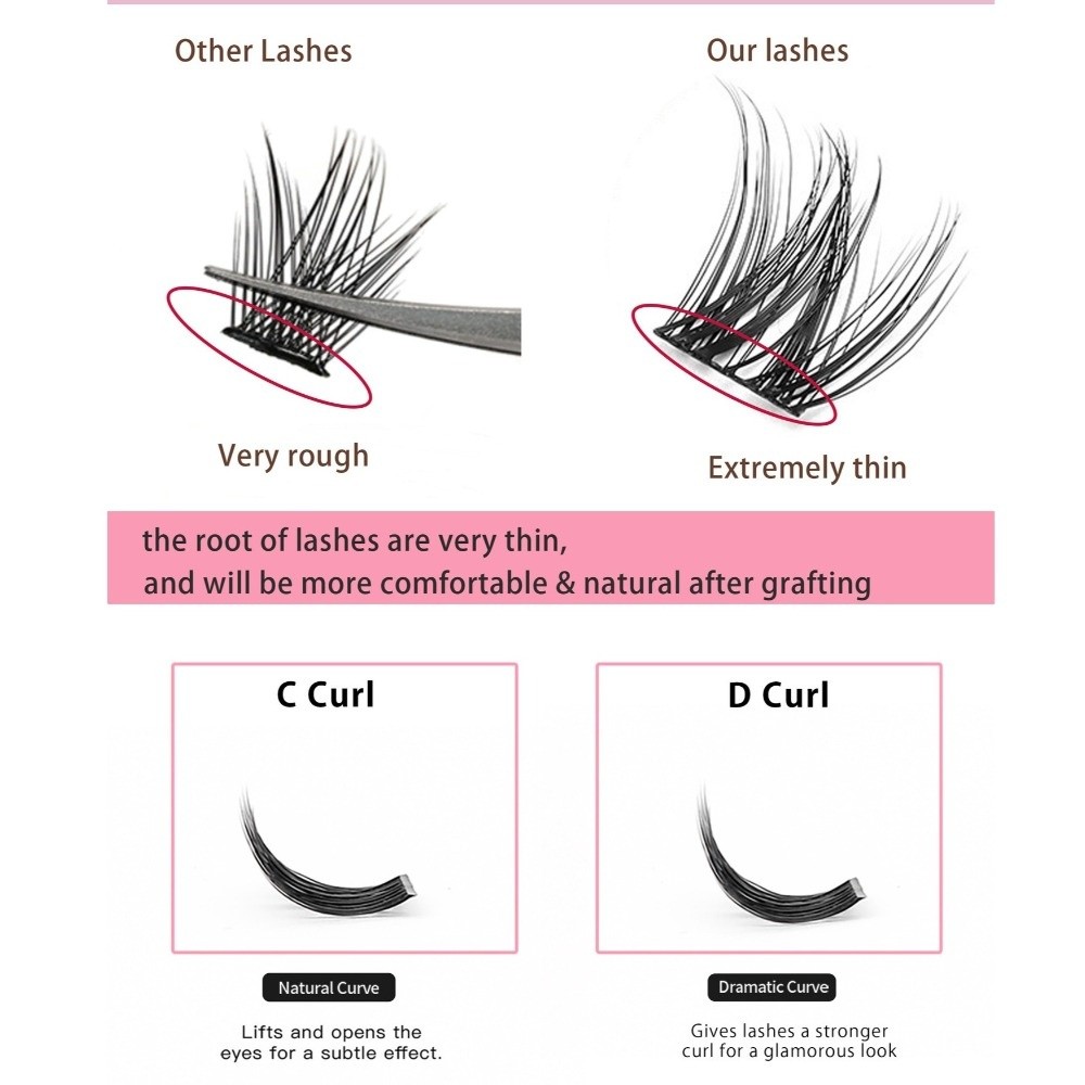 自然な見た目DIYまつげエクステキット ふわふわ 接着剤不要 - Eyelash Extension Last のレビューと価格