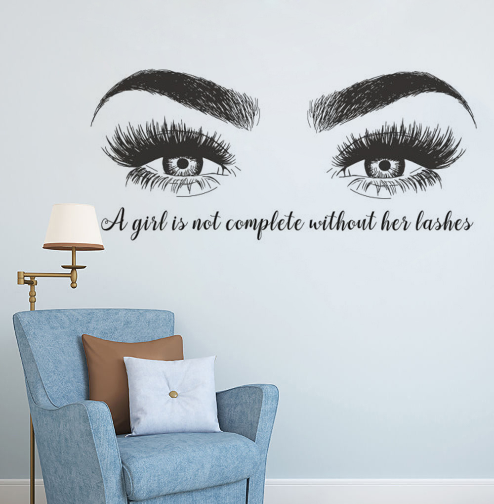 まつげ眉毛ビニール壁ステッカー Beatuy サロン引用ビニ - Eyelash Extension Quotes のレビューと価格