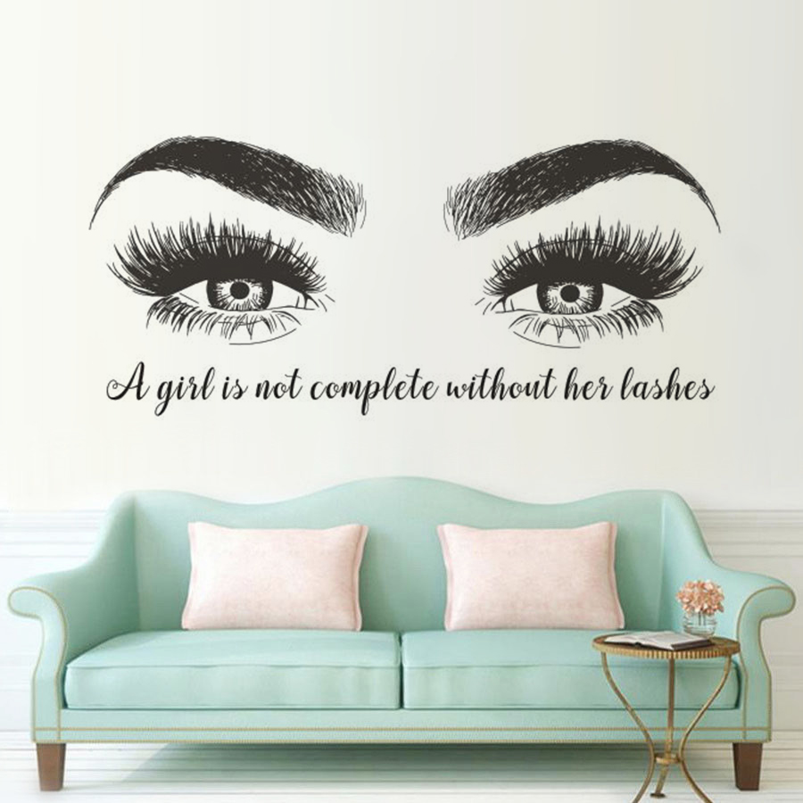 まつげ眉毛ビニール壁ステッカー Beatuy サロン引用ビニ - Eyelash Extension Quotes のレビューと価格
