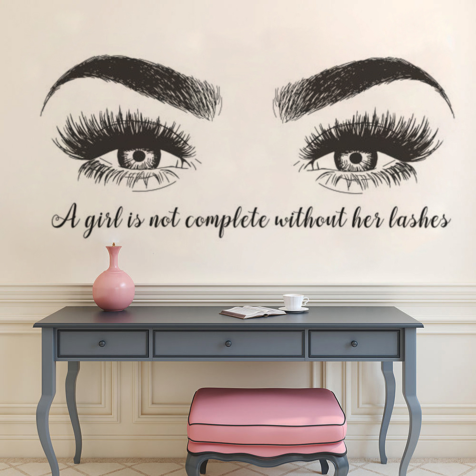 まつげ眉毛ビニール壁ステッカー Beatuy サロン引用ビニ - Eyelash Extension Quotes のレビューと価格