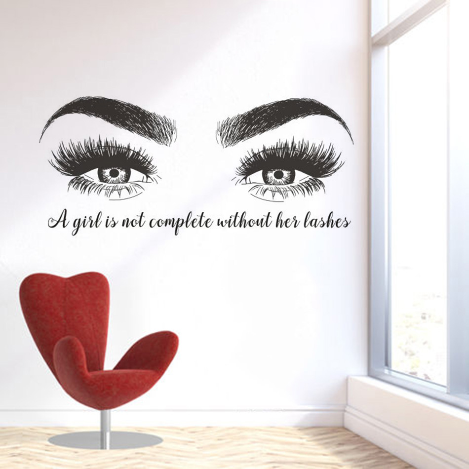 まつげ眉毛ビニール壁ステッカー Beatuy サロン引用ビニ - Eyelash Extension Quotes のレビューと価格