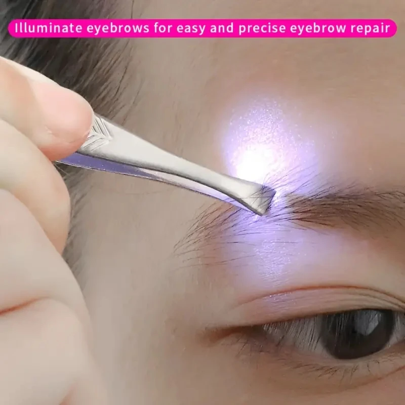 1/2 個眉毛ピンセット LED ライトスマートデザイン精密 - Eyelash Extension Led のレビューと価格