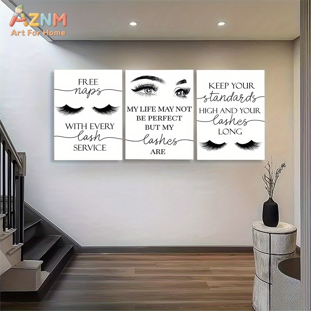 3枚入りフレームなしの美しいまつげに関する心に響く引用句、魅 - Eyelash Extension Quotes のレビューと価格
