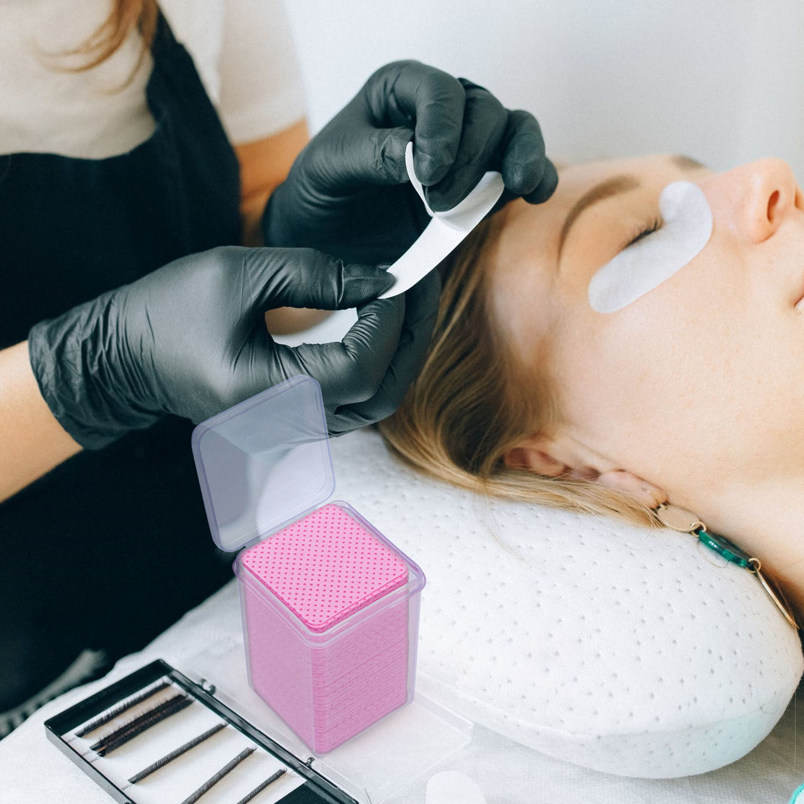 600枚入りクリーニングコットンワイプ まつげエクステ除去ツ - Eyelash Extension Cleaning のレビューと価格