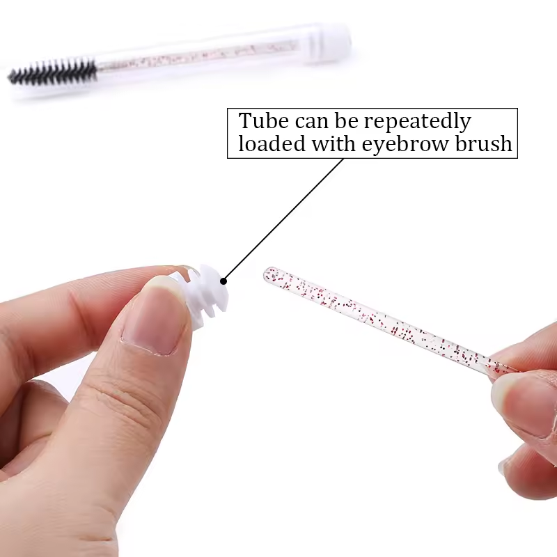 まつげブラシチューブと眉毛ブラシ付き再利用可能なマスカラワン - Eyelash Extension Options のレビューと価格