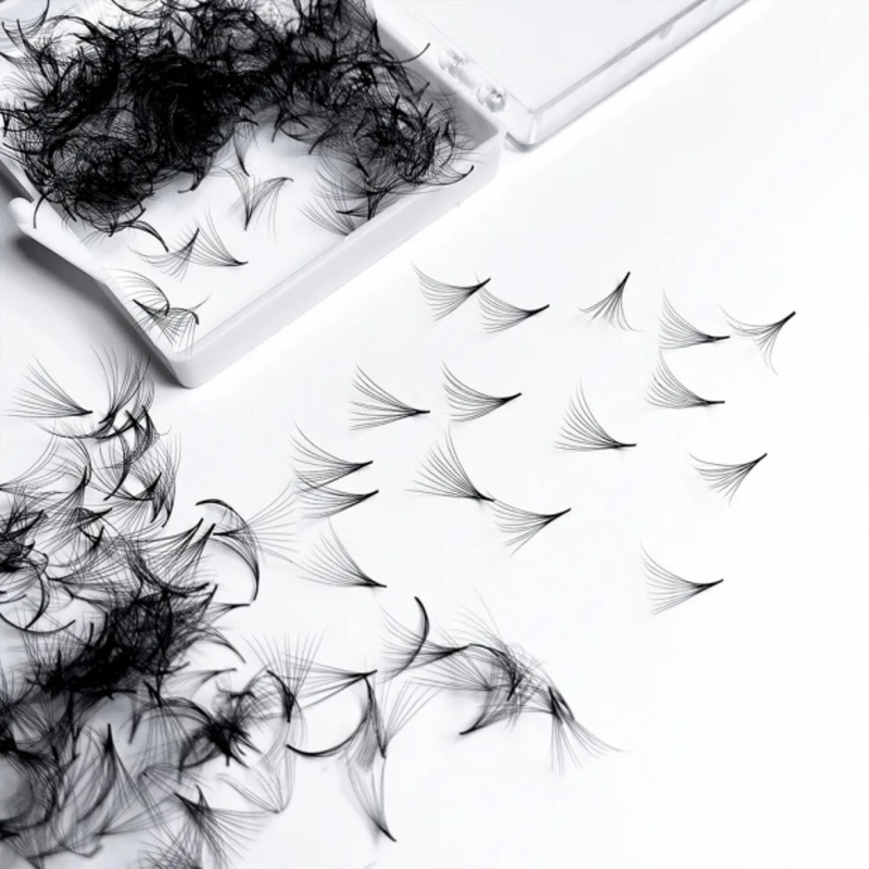 500本 ハンドメイド ルーズプレメイドファン 8D 10D - Eyelash Extension Medium のレビューと価格