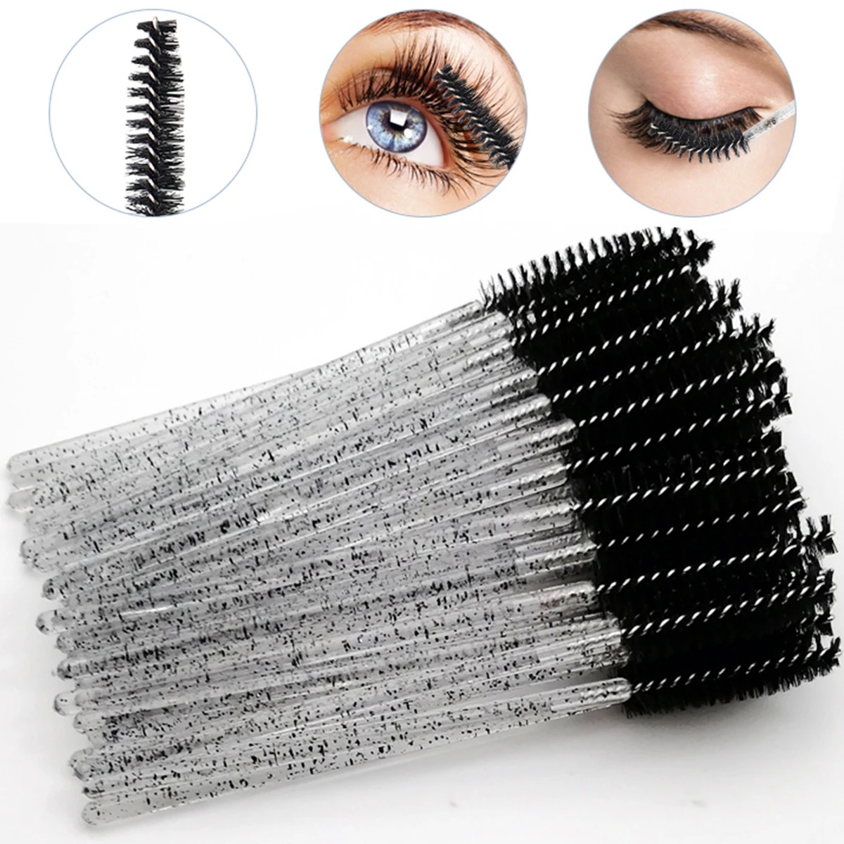 卸売 100 個マスカラ Spoolies 使い捨てまつげ  - Eyelash Extension Options のレビューと価格