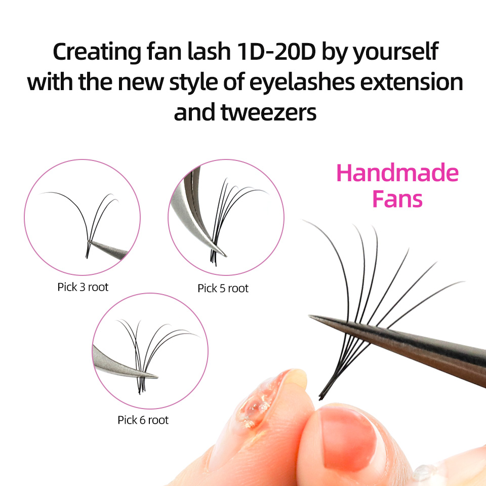Rujade-ロシアのボリュームまつげエクステ,5ケース/バ - Eyelash Extension Human Hair のレビューと価格