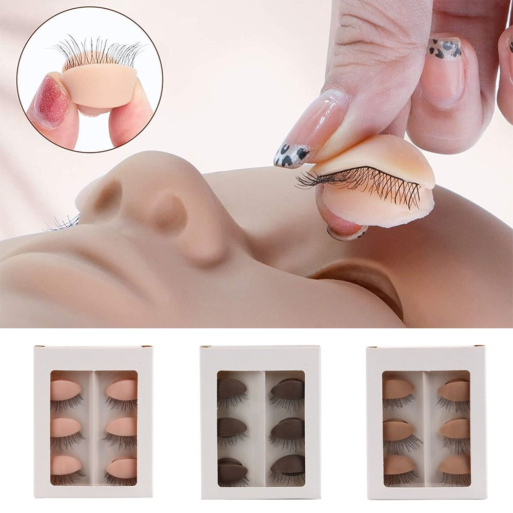 初心者向け多機能トレーニングラッシュトレーニングヘッドまつげ - Eyelash Extension Model のレビューと価格