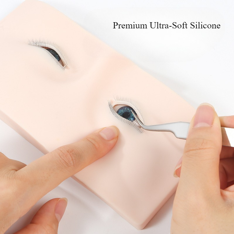プロのトレーニング用にまつげが事前に装着された3層まつげエク - Eyelash Extension Model のレビューと価格