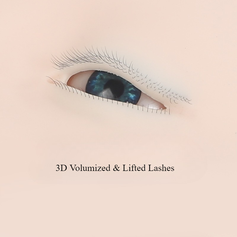 プロのトレーニング用にまつげが事前に装着された3層まつげエク - Eyelash Extension Model のレビューと価格