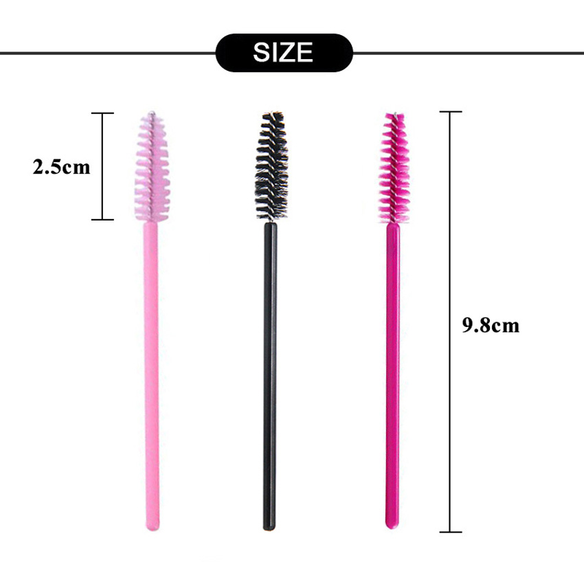 100 個使い捨てマイクロまつげコームブラシスプーラーメイク - Eyelash Extension Options のレビューと価格