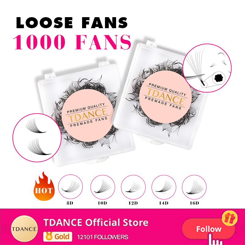 TDANCE 1000 ファンルースファンまつげまつげエクス - Eyelash Extension Medium のレビューと価格